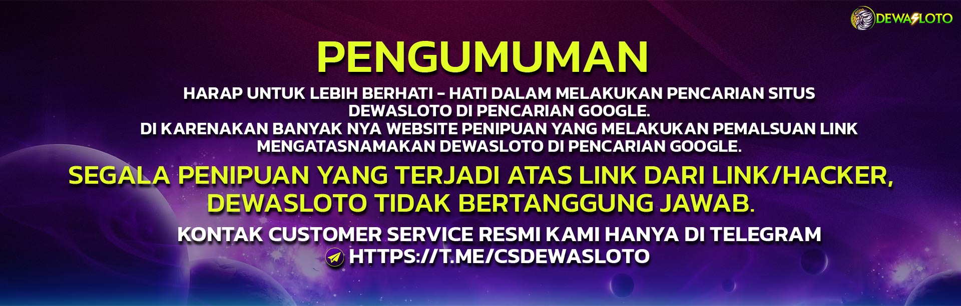 PEMBERITAHUAN PENTING
