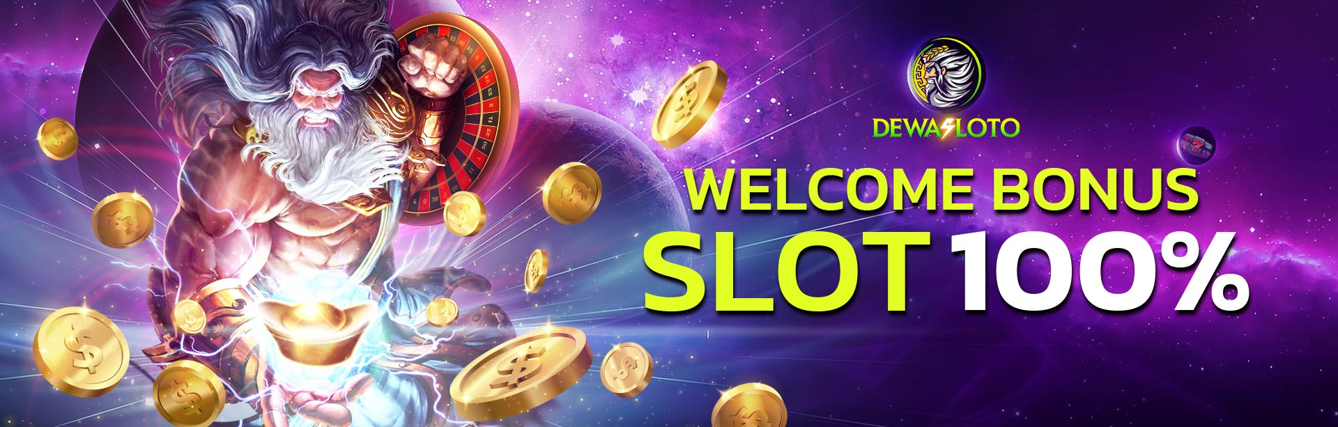 WELCOME BONUS SLOT 100%